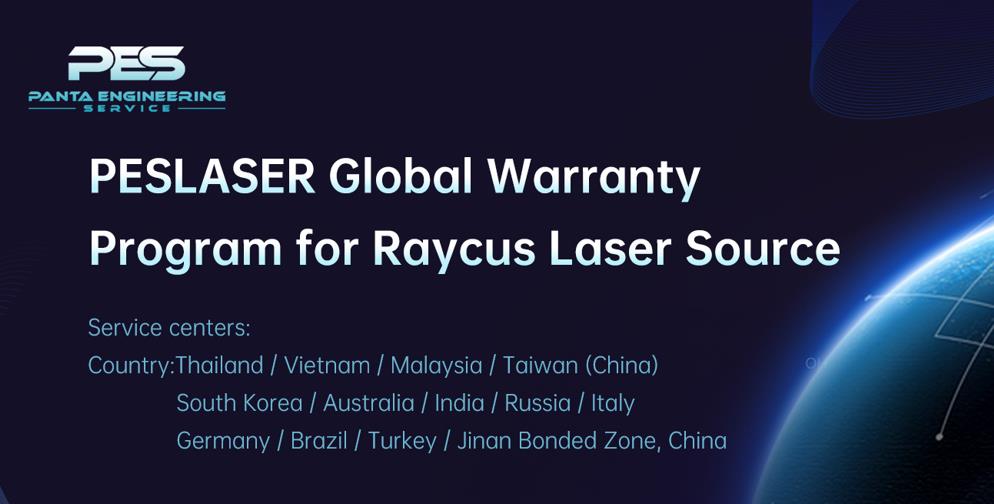 Raycus Lazer Kaynağı için PESLASER Global Garanti Programı